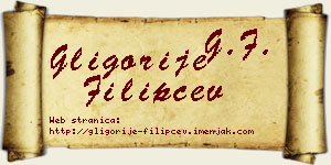Gligorije Filipčev vizit kartica